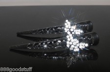 2 New Gorgeous Hair Clip Pin with Shiny Rhinestone Crystals Hair Accessories