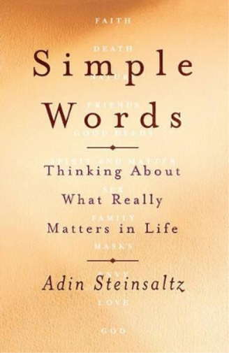 Adin Steinsaltz Simple Words (Tascabile)