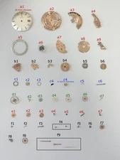 Omega Cal 562 Watch Movement Parts Balance Fork Wheel Spring Bridge 6