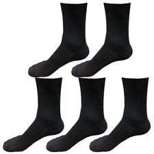 5 pairs 98 Cotton Mens Comfortable Casual Crew Dress Socks Mid Calf Size 9-11