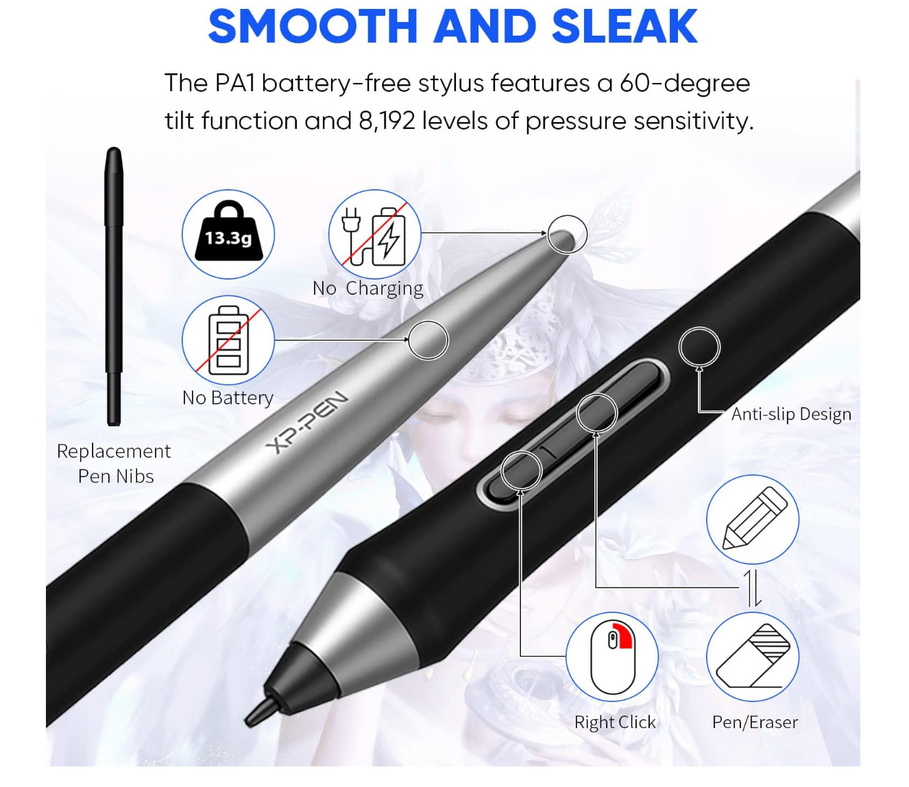 XPPen Deco Pro MW Bluetooth Graphics Tablet 11×6 Inches Wireless Drawing Tablets