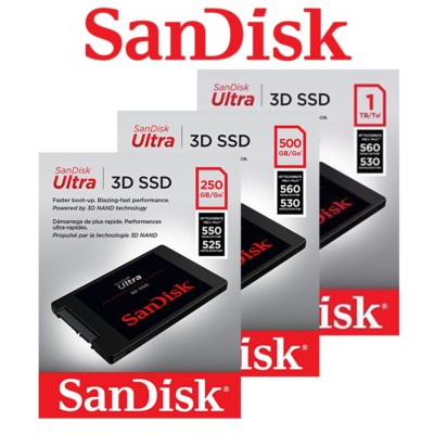 SanDisk SSD Ultra 3D 250G 500G 1TB 2T Internal Solid State Drive