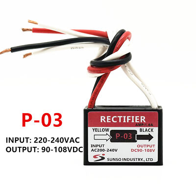 SUNSO P-03 1.6A RECTIFIER Motor Brake Rectifier module AC220-240V DC90-108V