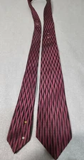Men's vintage 1950s necktie richman brothers skinny black and purple geometric