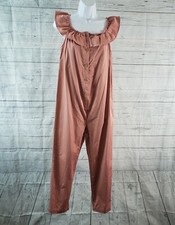 The Nines by Hatch Womens Jumpsuit Sz XS Pink Sleeveless Ruffle Button Front