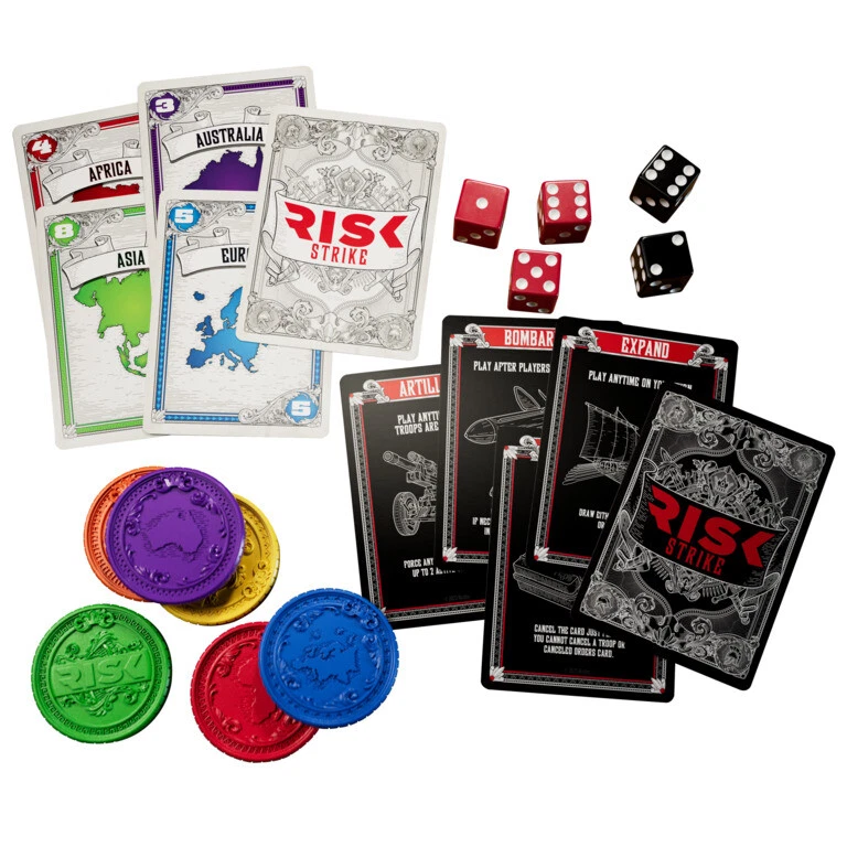 Risk Strike Card & Dice Game Simple Strategic Family Party Game - Image 4 of 4