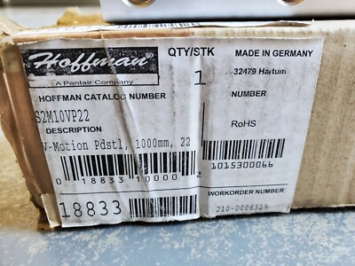 Hoffman S2M10VP22, V-Motion Pdstl, 1000-mm, 11-22 lbs, Alum/Steel