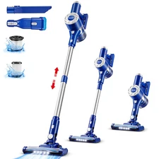 Ultra-Powerful Cordless Vacuum Cleaner : 20 Bar Suction, 40-Min Run, LED Lights