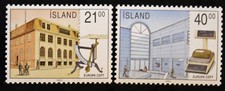 Timbre ISLANDE / ICELAND Stamp - Yvert et Tellier Europa n°679 et 680 n**(Cyn27)