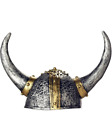 Viking Helmet Hat Soft PVC Silver Gold Norseman Men Costume Accessory