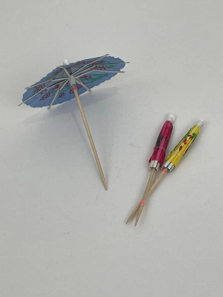 Umbrella Cake Fruits Toothpick Cocktail Sticks Toothpicks Hawaiian Luau Party - image 2 of 4