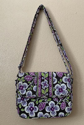 VERA BRADLEY CROSSBODY Small Size BAG Purple/ Green / Black  display picture 3