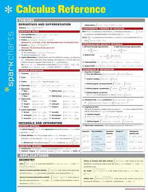 Calculus Reference - Flexibound, by SparkNotes; SparkNotes - Very Good
