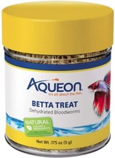 Aquarium, Aqueon Betta Treat Freeze Dried Bloodworms 0.175 oz 