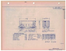 1967 Milwaukee Road Railroad Blue Print Page Ore Car 75001-76599