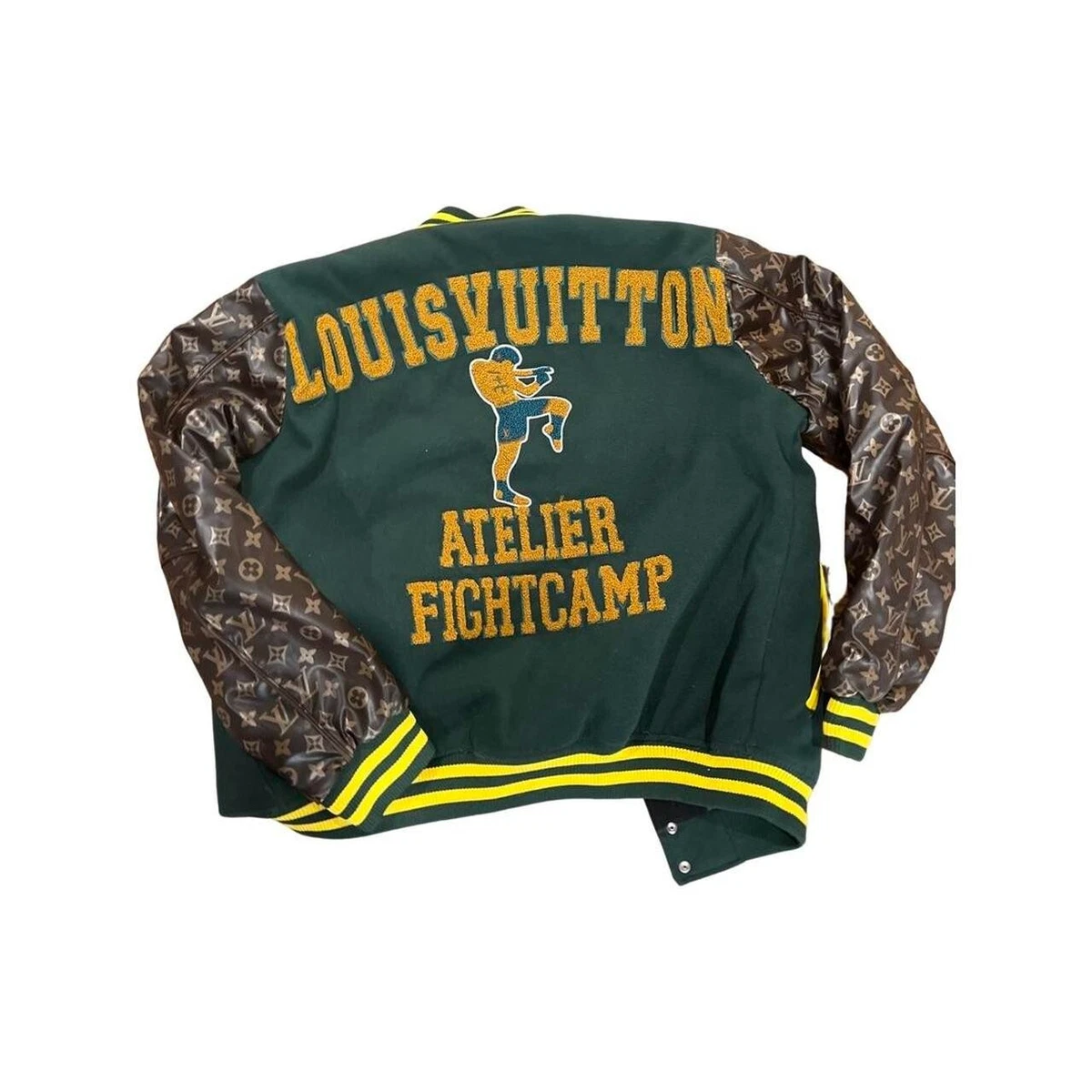 Varsity Red and Green Louis Vuitton Letterman Jacket - Jacket Makers