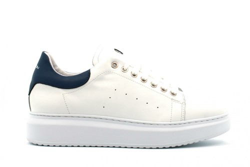 Exton scarpe uomo sneakers basse 955 BIANCO-BLU A19 | eBay