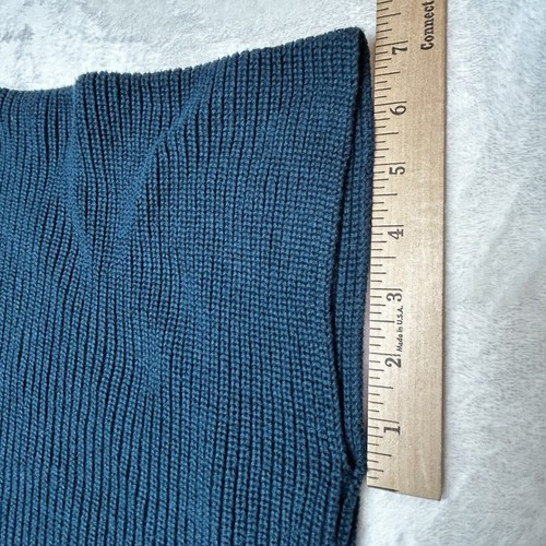 Cabi M/L Teal Blue Sweater Flex Poncho Cow Neck Cotton Blend Lagenlook Pockets - Picture 6 of 11