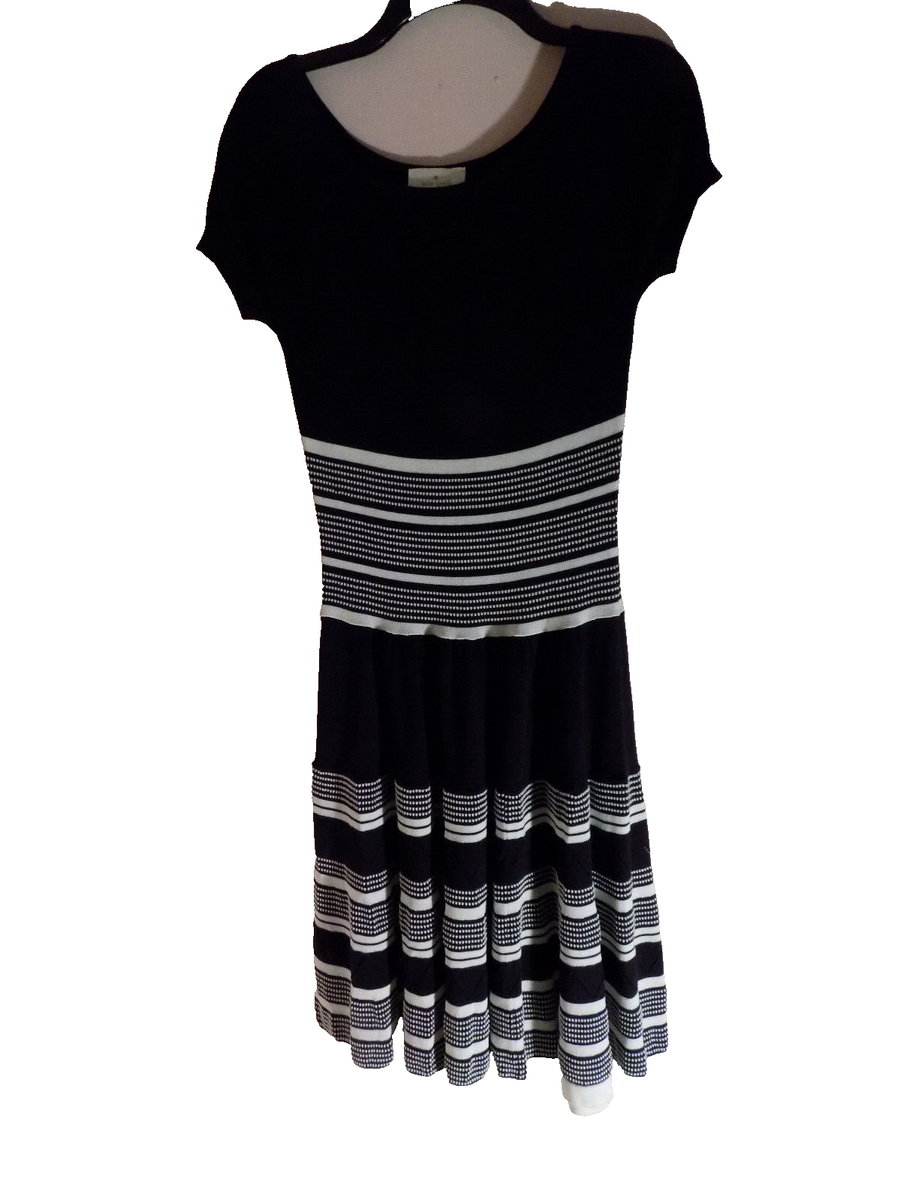 Kate Spade Dress Look For The Silver Lining Black White Striped Womens EUC Sz XS Kate Spade Dress Look For The Silver Lining Black White Striped Womens EUC Sz XS