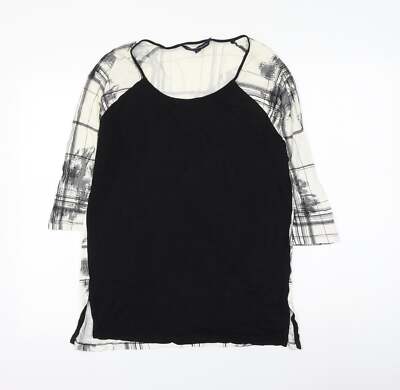 French Connection Damen Bluse schwarz Viskosemischung Größe XS