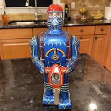 Vintage Daiya Space Conqueror Astronaut Robot Blue Variation 1960s Japan