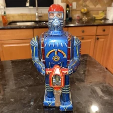 Vintage Daiya Space Conqueror Astronaut Robot Blue Variation 1960’s Japan