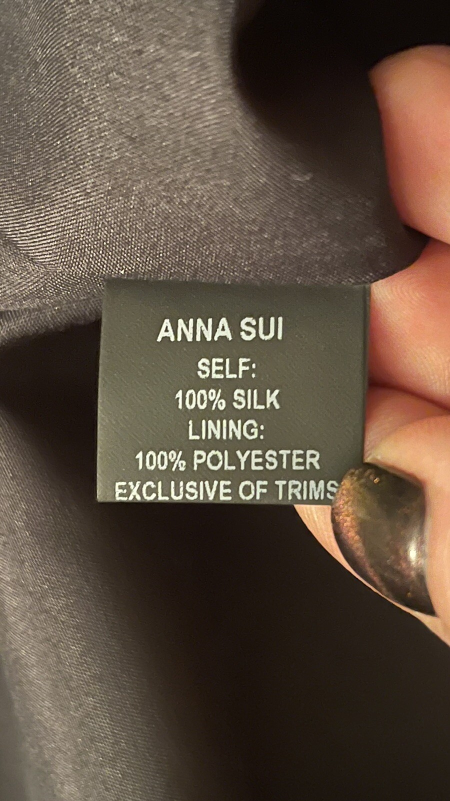 NWT Anna Sui Floral Black/Purple Ruffle Dress Retro Free People Midi sz 6