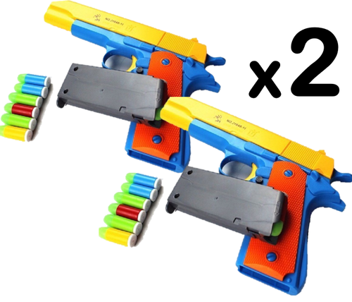 Kids Toy Gun Safe Shooter with Target Kids Safe Toy Gun 1911 Luminous Ammo - Picture 15 of 19