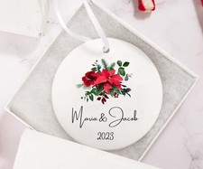 Our First Christmas ornament married, Just married ornament, Calendar ornament