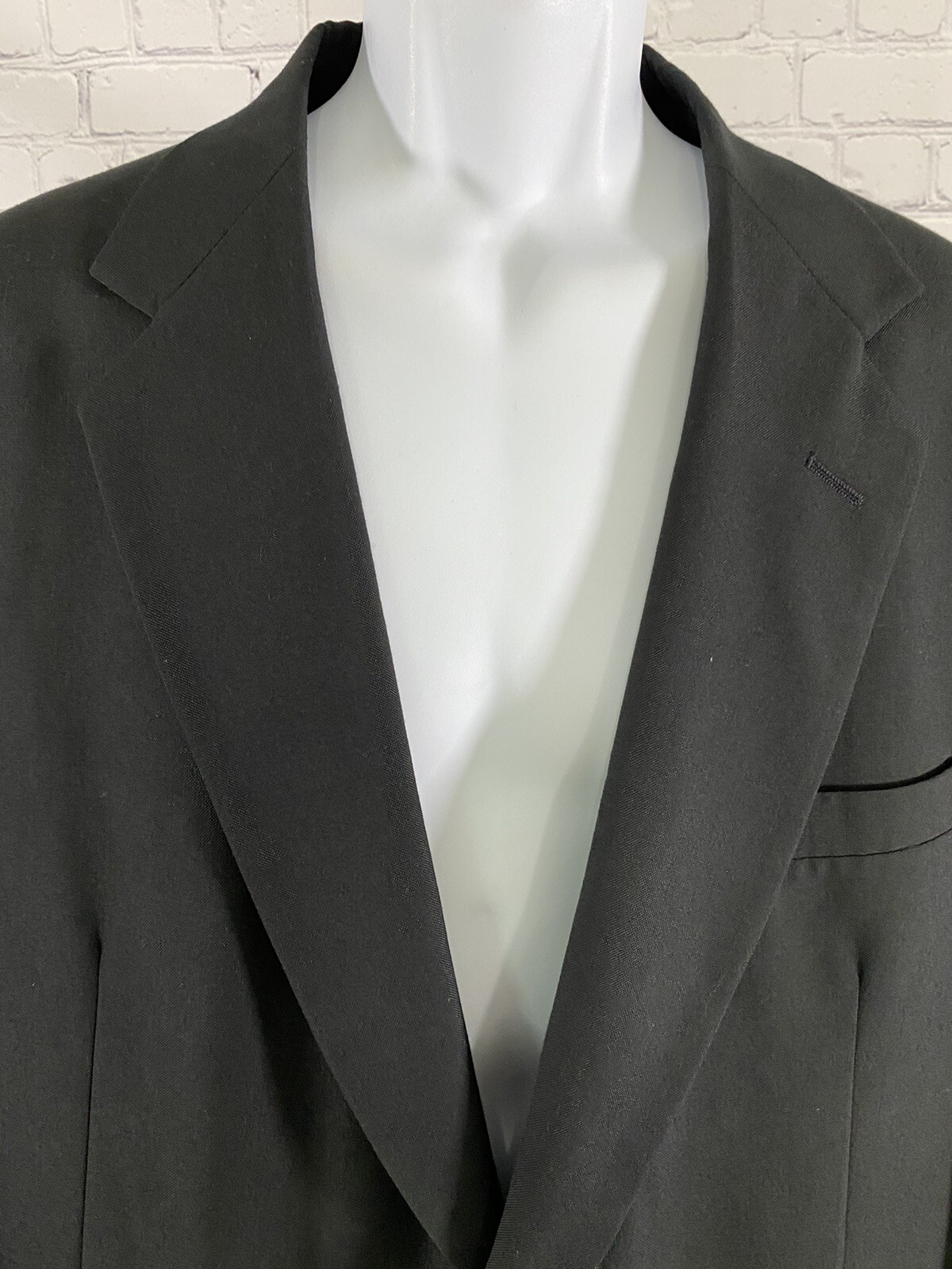 Towncraft Black Polyester Wool Two Button Blazer … - image 5