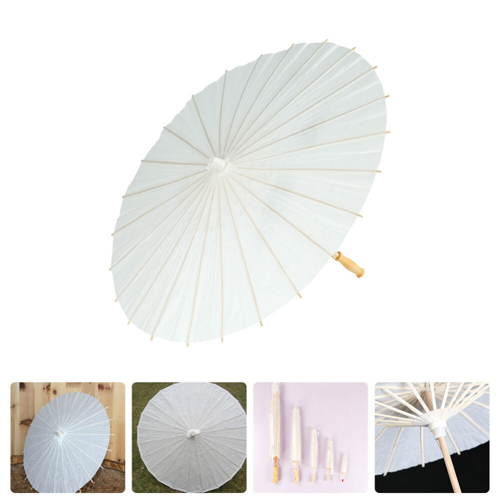 DIY Small Blank Paper Umbrella for Creative Drawing and Crafts