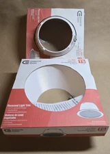 6" Inch Recessed Can Light White Baffle Trim . TWO pieces.