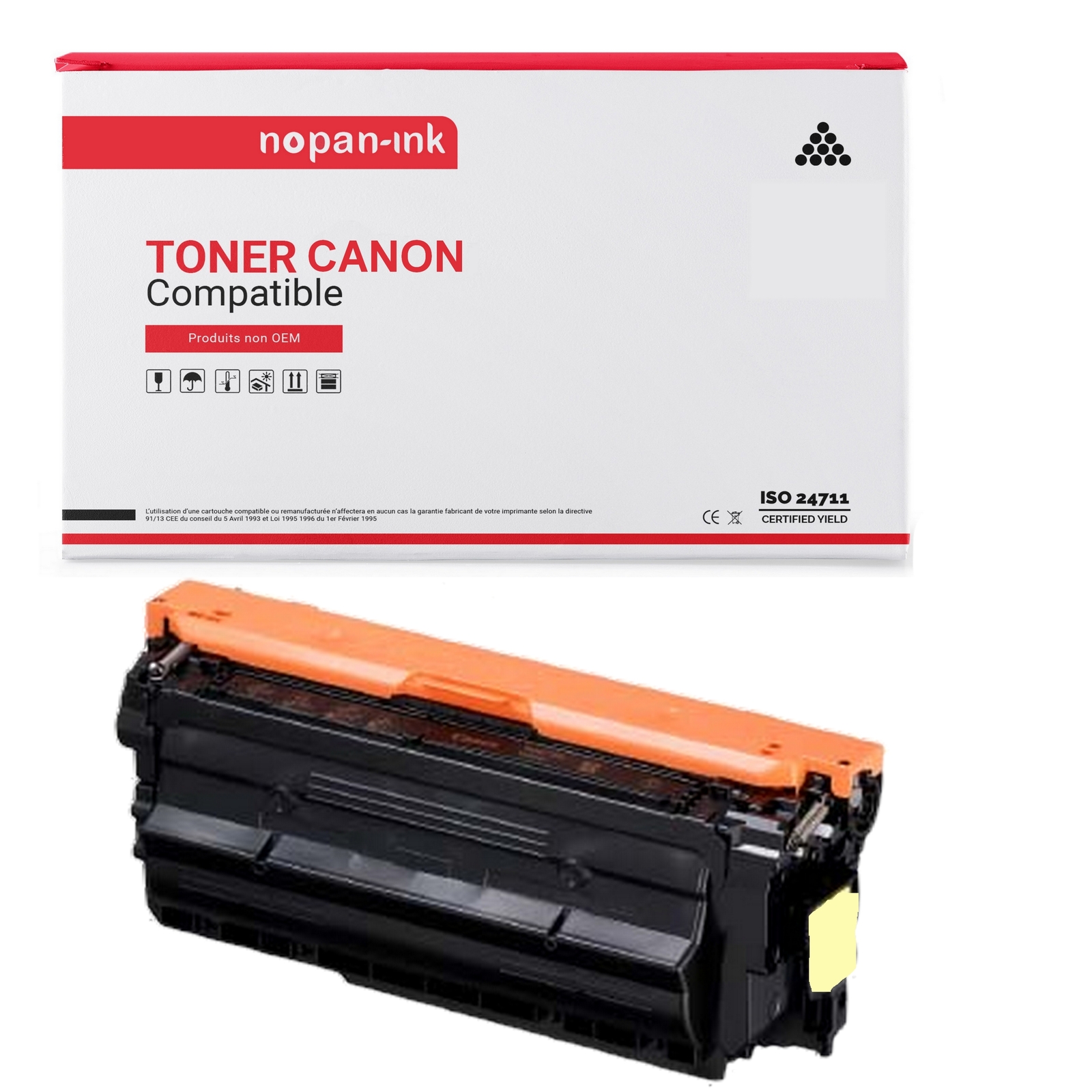 Toner jaune T04 compatible Canon idéal pour les rapports d'activité en entreprise