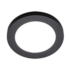 Litecraft Darly Flush Bathroom Ceiling or Wall Light 12 Watt LED - Satin Black  