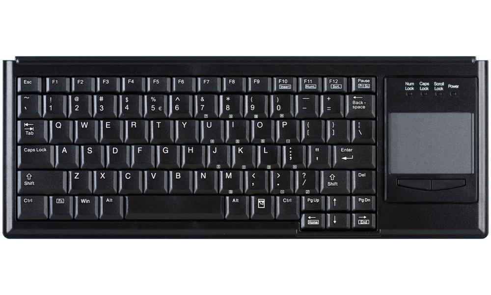 3161862 CHERRY Tast Active Key AK-4400 Ultraflache Touchpad Tastatur USB schwarz