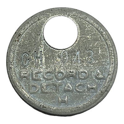 Vintage Record & Detach GH 043 Detach H Key Tag Token Automobile