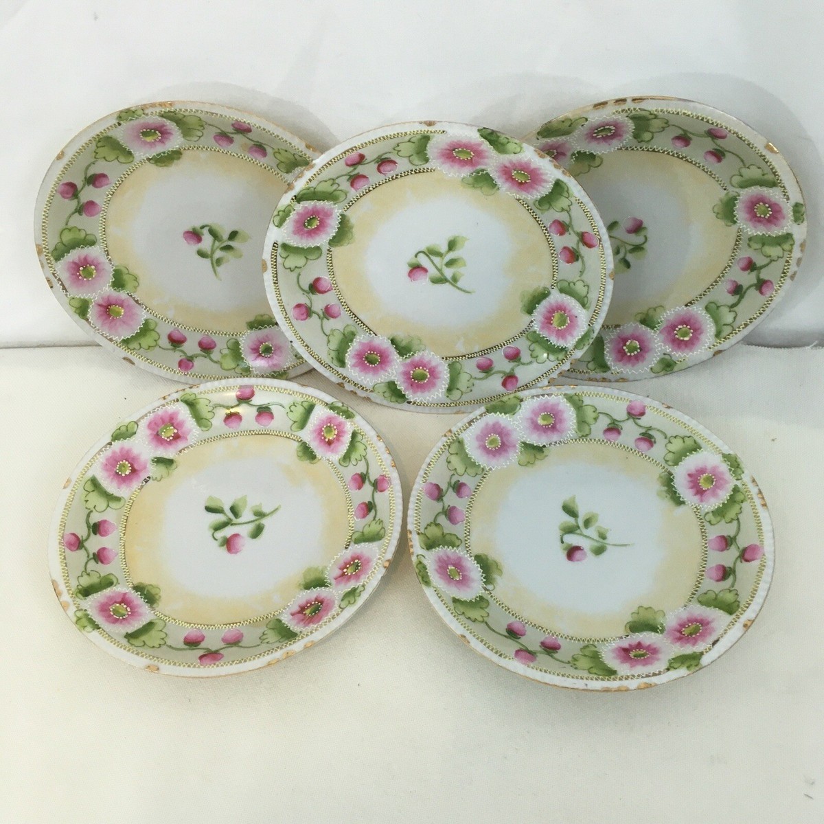 TT Takito Vtg Japan Hand Painted Pink Floral 6