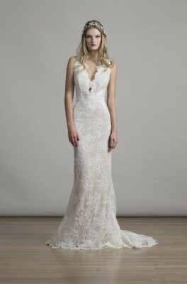 Liancarlo 6870 Lace Sheath Wedding Dress, Size 10 | eBay
