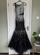 Angel Forever Black Prom Dress - Hand Beaded Evening Occasion Gown