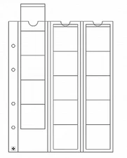 Leuchtturm Münzhüllen OPTIMA 15 Fächer bis 42mm 5er-Pack