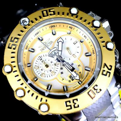 Invicta Subaqua Noma VII Gold Tone MOP Stainless Steel Swiss Mvt Watch 52mm New