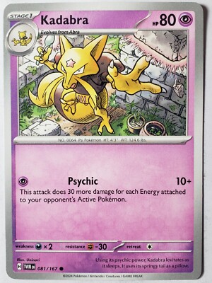 Kadabra 081/167 NM / M - Twilight Masquerade Pokemon Card - $2