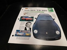 1976-1995 Porsche 924 To 968 Spec Sheet Brochure Photo Poster