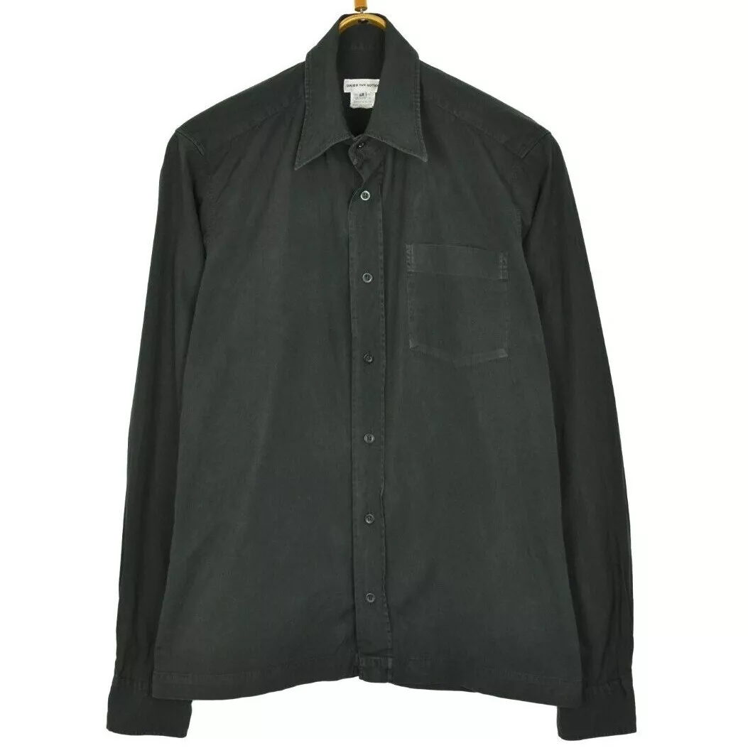 Vintage Mens DRIES VAN NOTEN Shirt Button Up Long Sleeve Size 48