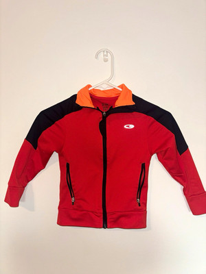 Champion Duo Dry Boys Size 6 Colorblock Fleece Full Zip Track Jacket Pockets