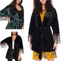 BRAVE SOUL Womens Kimono Cardigan Sweater Open Front Fashion Tops