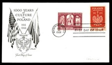 Mayfairstamps US FDC 1966 Vatican Mixed Franking Poland Culture Artmaster first