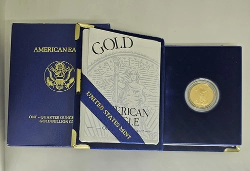 U.S. Mint American Eagle 1997  1/4 oz Proof Gold Coin w/ Box & Certificate