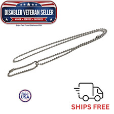Army Navy Air Force Marines Stainless Steel Dog Tag Chain Set 24 in. 4.5 in.