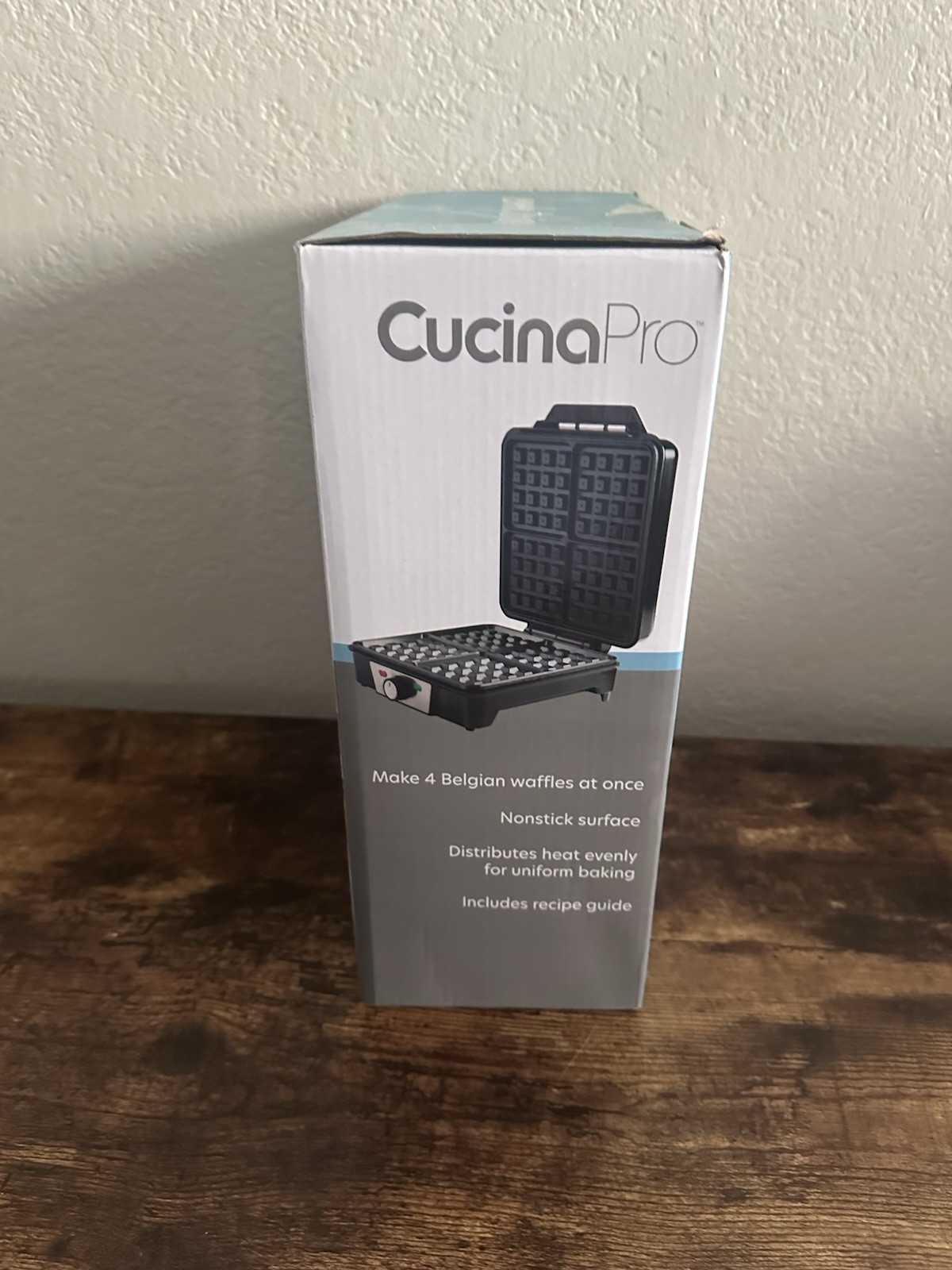 CucinaPro Four Square Belgian Waffle Maker, Extra Large Stainless Steel Kitchen